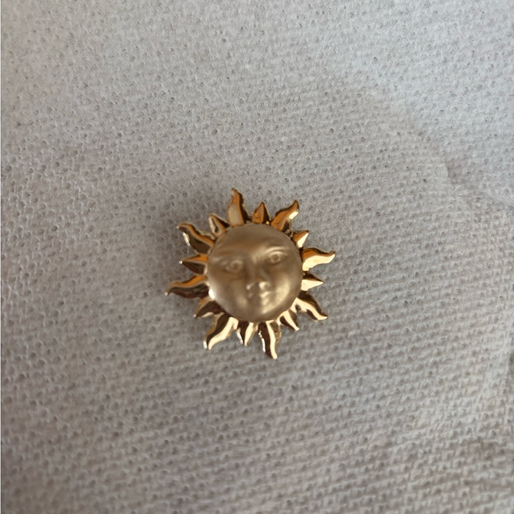 Vintage 14K Gold Sun Sliding Pendant